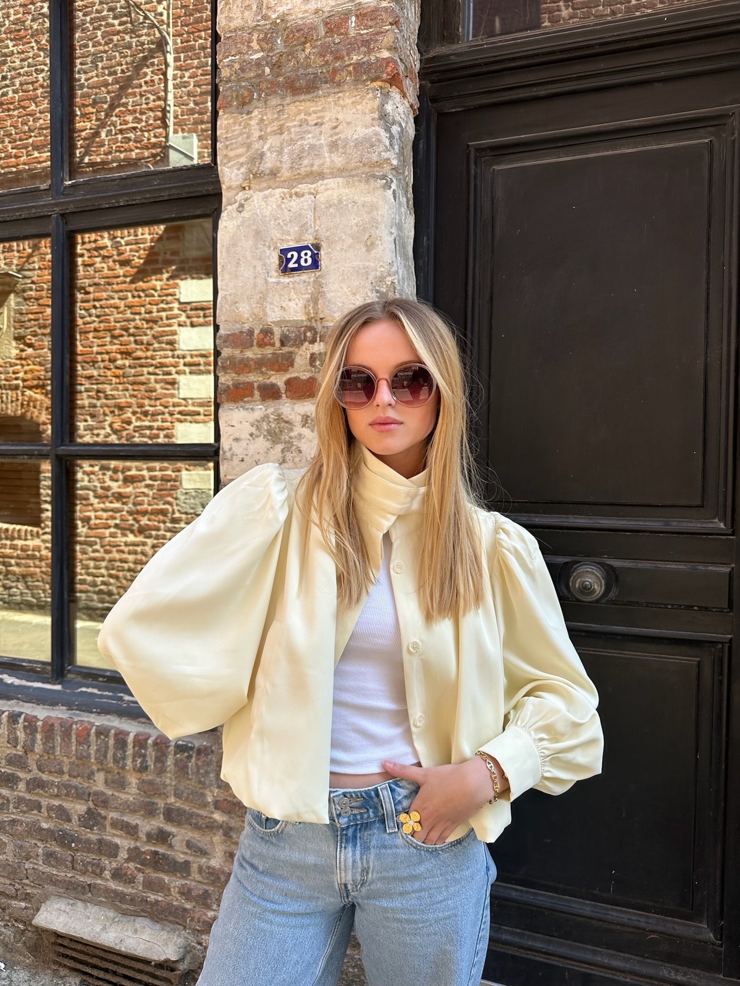 Veste Léna jaune pâle