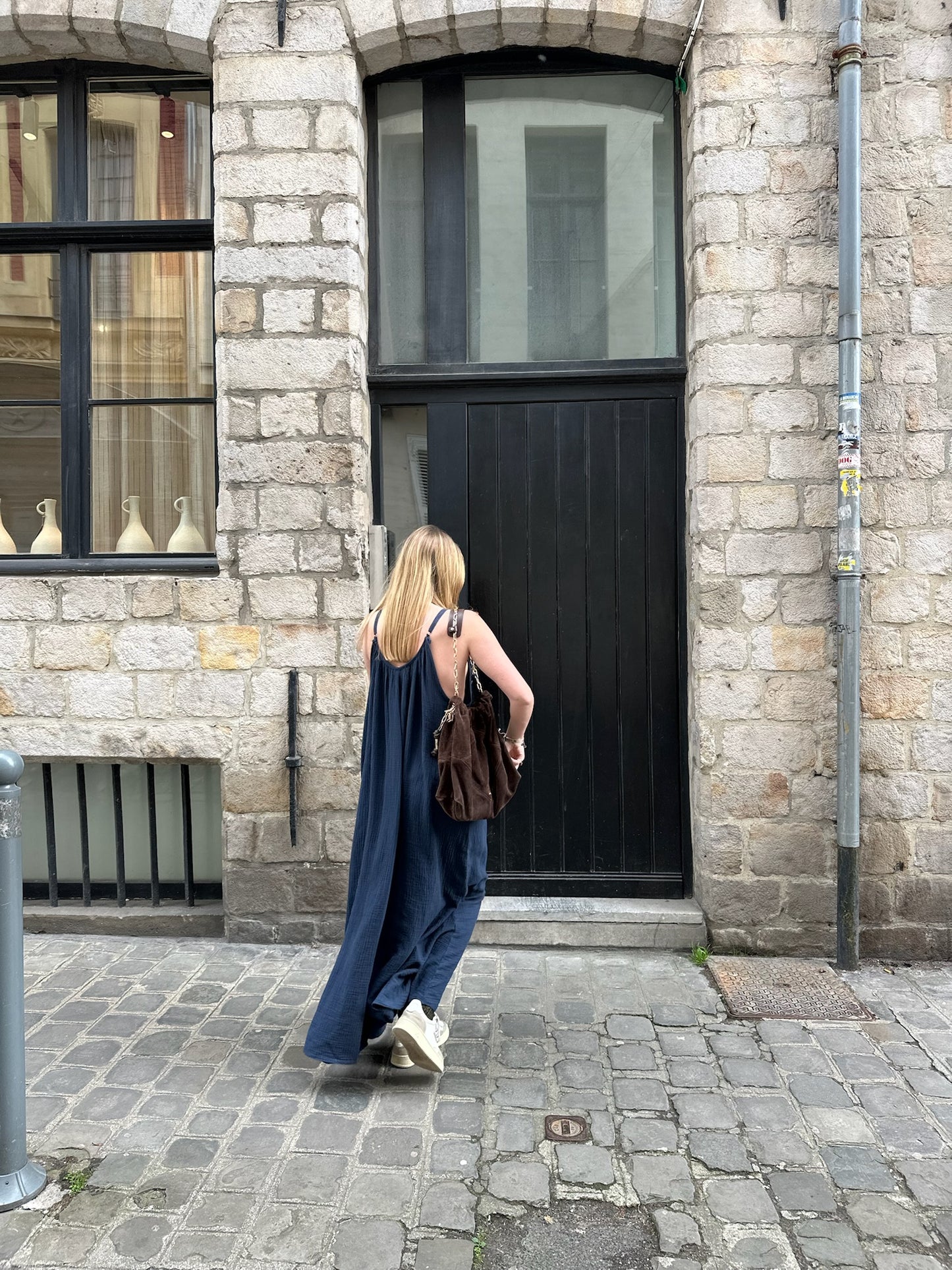 Robe longue Maé marine