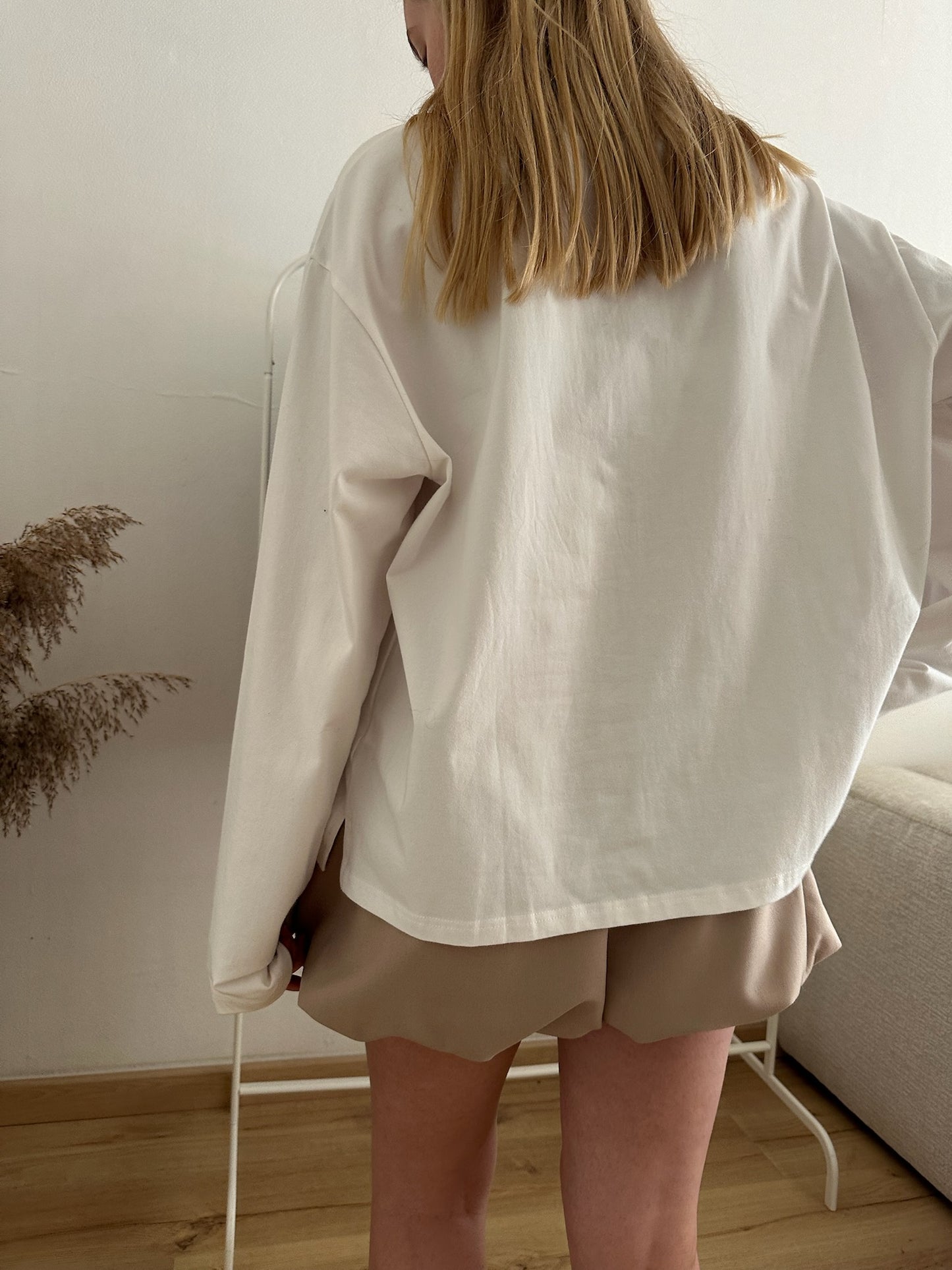 T-shirt oversize Léonce blanc