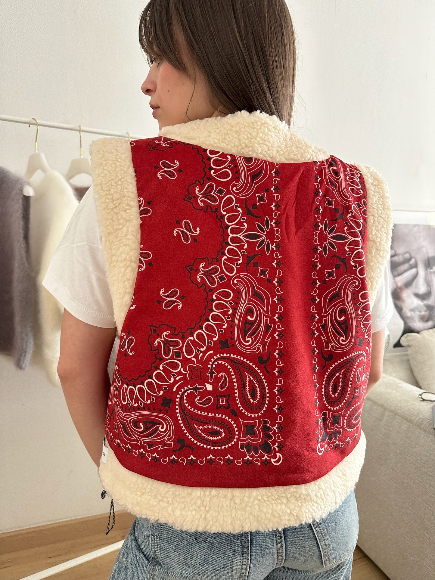 Gilet sans manche Vadim Bandana rouge