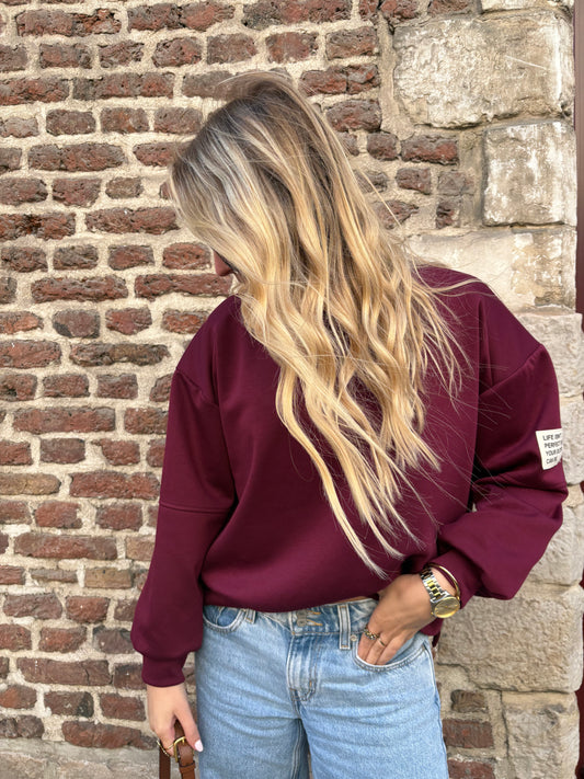 sweat Gabin bordeaux