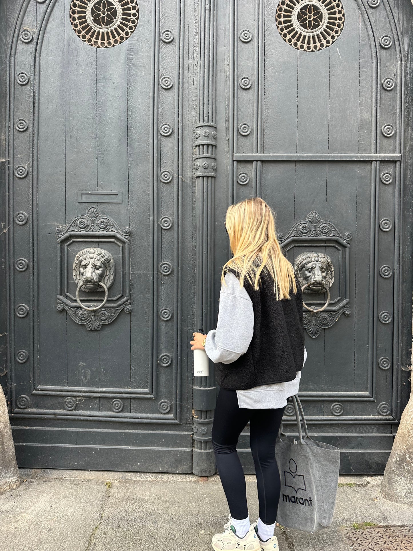 Gilet Gaby moumoute sans manches noir