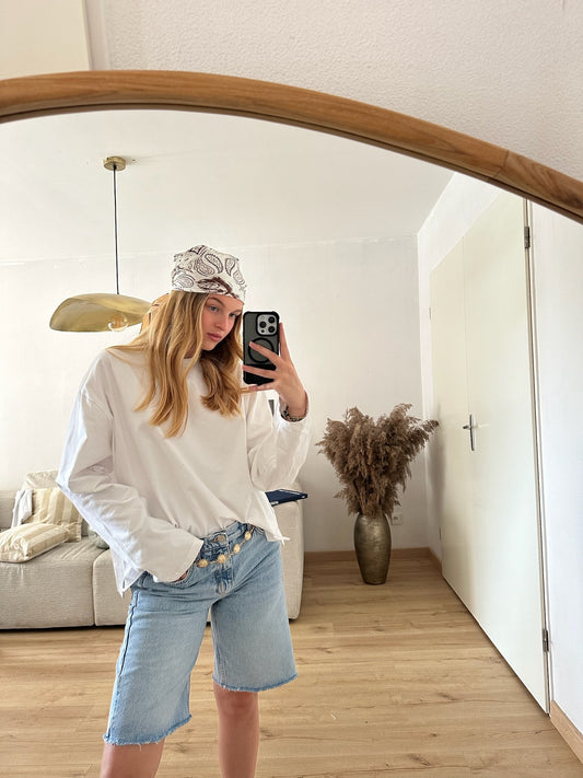 T-shirt oversize Léonce blanc