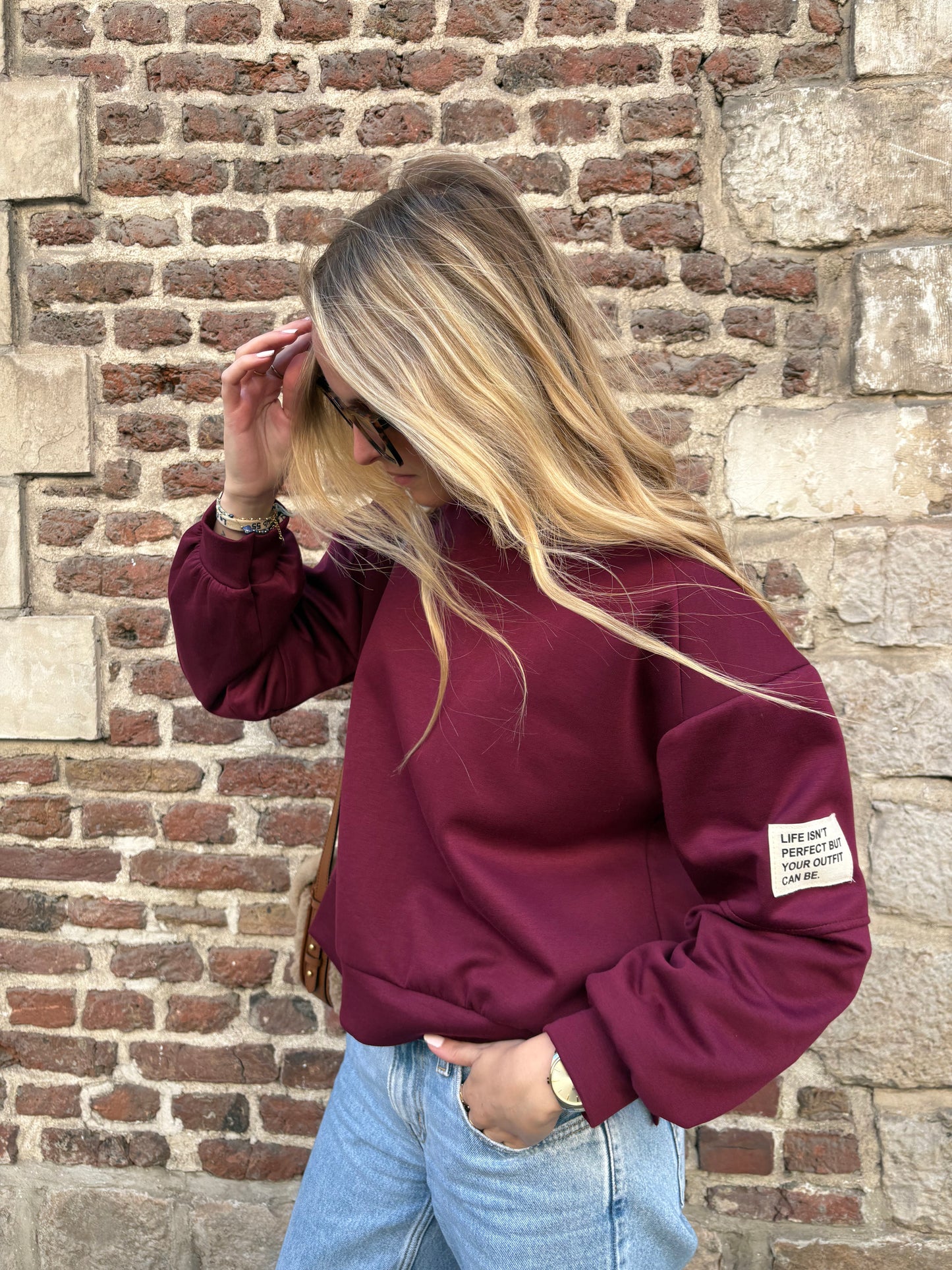 sweat Gabin bordeaux