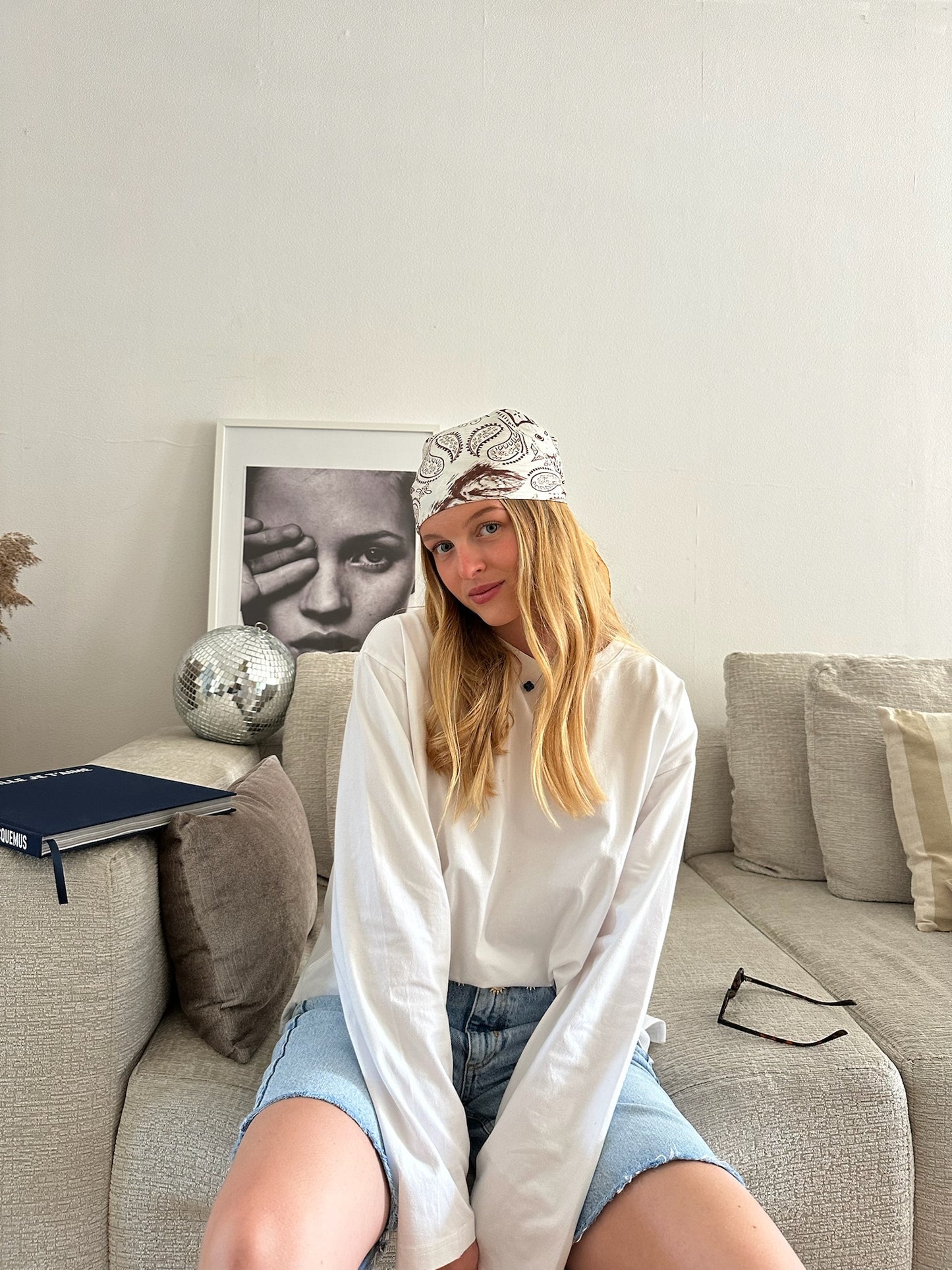 T-shirt oversize Léonce blanc