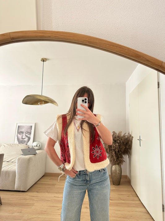 Gilet sans manche Vadim Bandana rouge