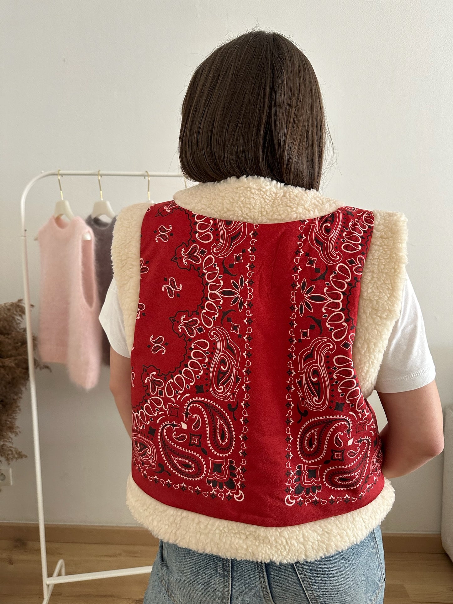 Gilet sans manche Vadim Bandana rouge