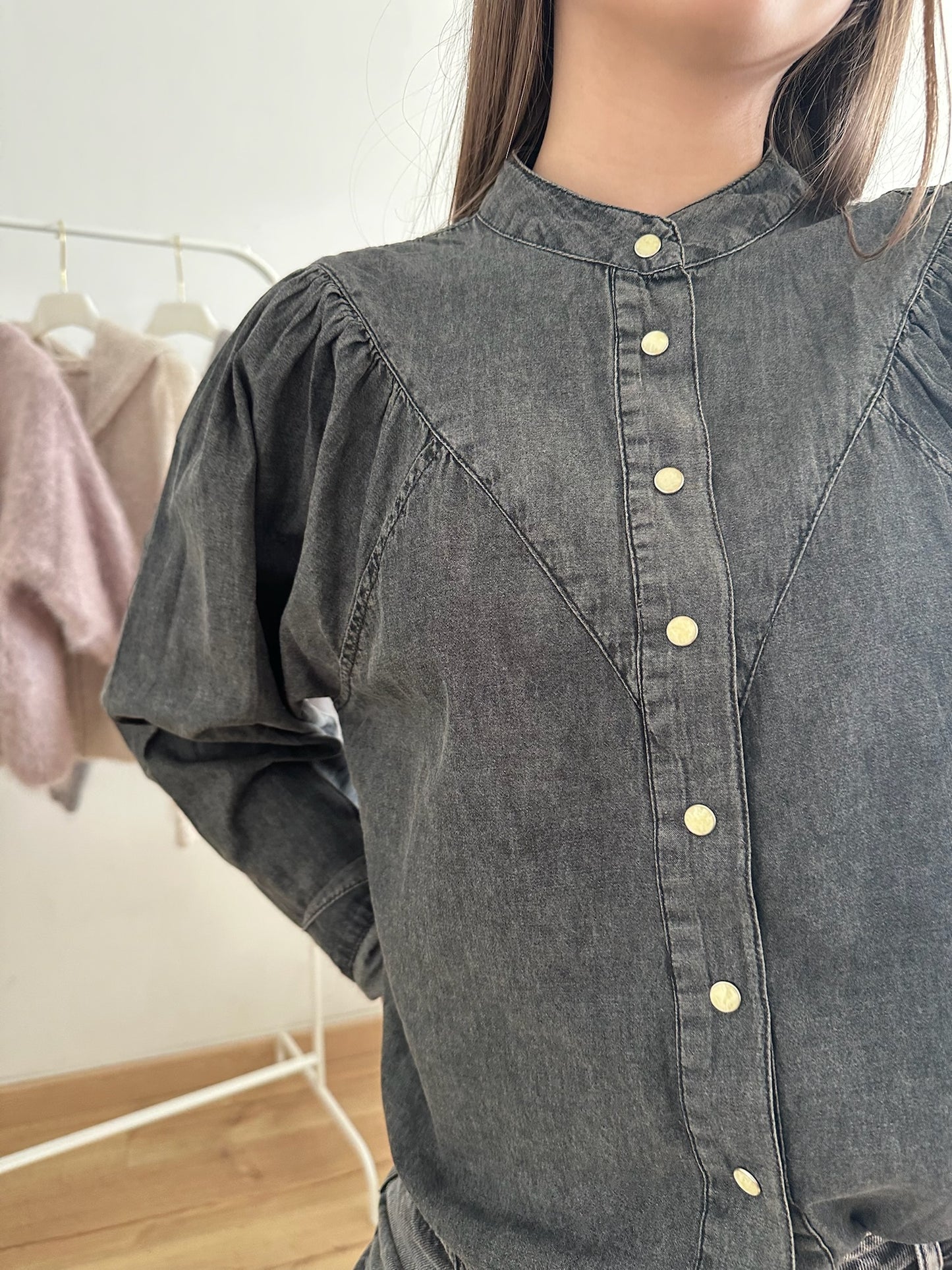 Chemise Nicole denim gris