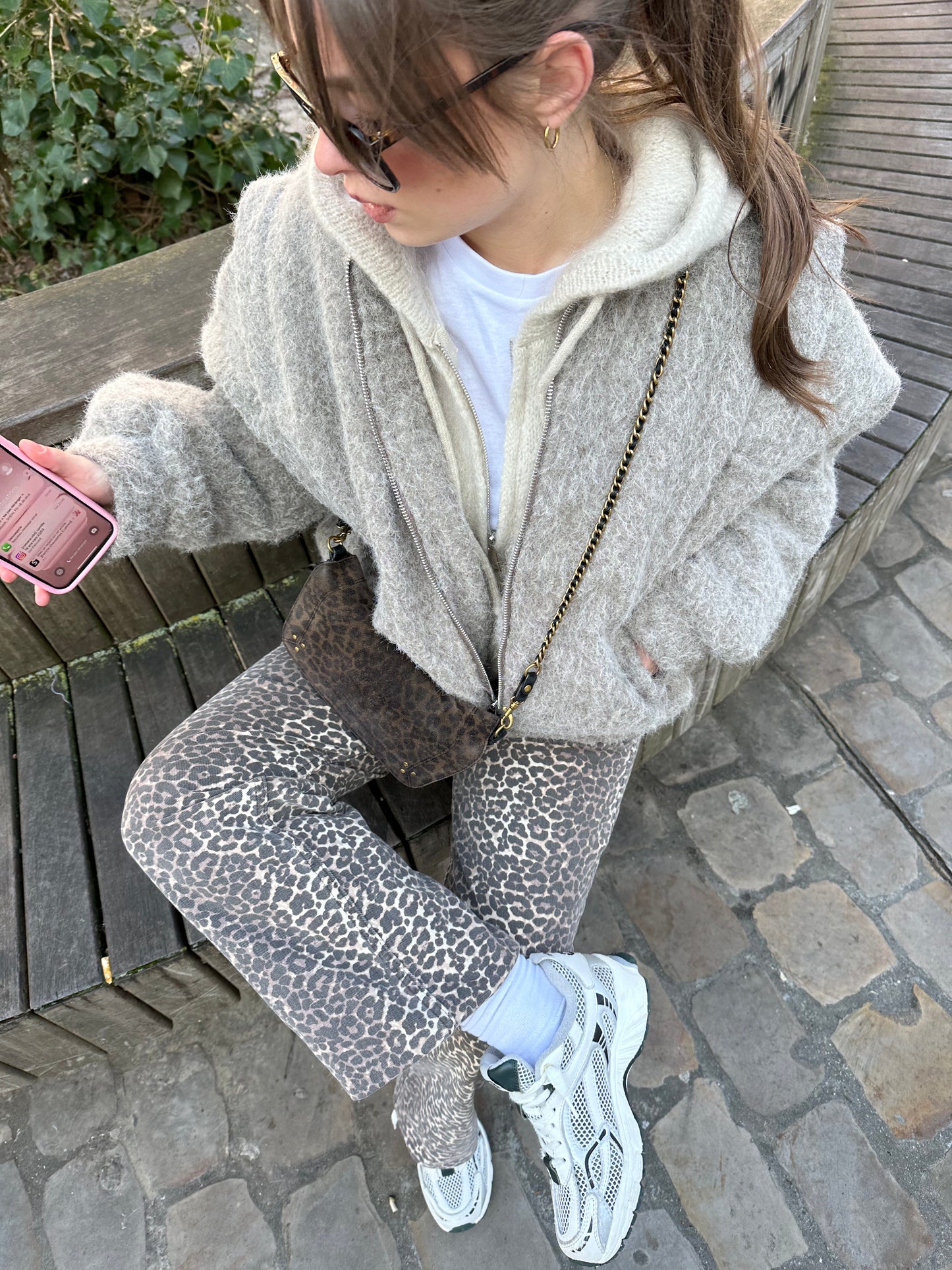 Veste Billie feutré taupe